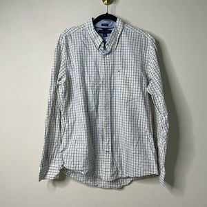 Tommy Hilfiger Slim Fit Blue/Yellow Plaid Button Down Large